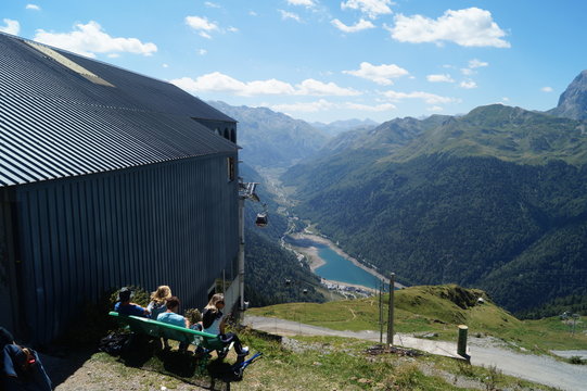 Pyr&eacute;n&eacute;es, pic, montagne, nuage, vert, ciel, bleu, Gabas