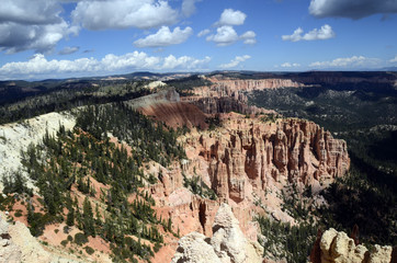Bryce canyon landscape, scenic view of amphiteater, Utah, USA