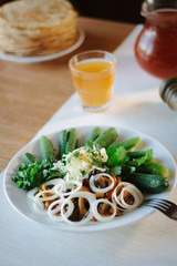 Vegetarian vegetables salad