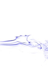 Abstract blue smoke on white background, blue background,blue ink background
