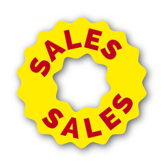 rubber stamp SALES YELLOW