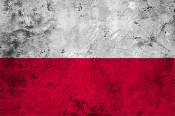 Flag of the Poland close up