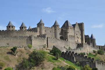 Fototapeta na wymiar Cité de Carcassonne et son château