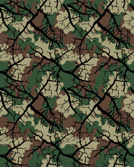 Fashionable camouflage pattern, fashion design. Seamless illustration