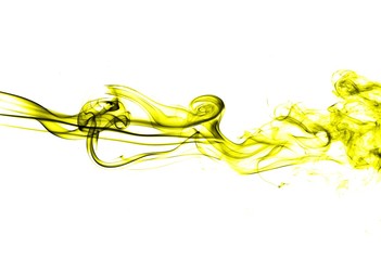 abstract yellow smoke on a white background, Abstract gold smoke on white background, gold background,gold ink background
