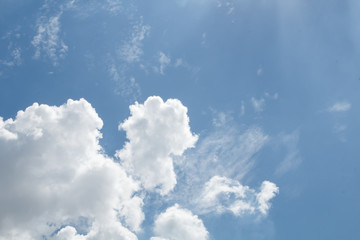 Sunshine sky abstract and background on daytime