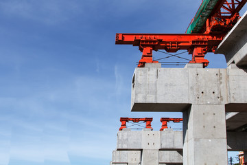 Metro lines or skyline under construction