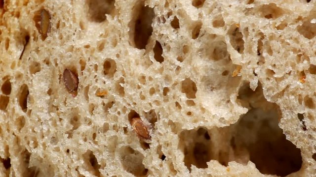 Brot - Geschnittenes Vollkornbrot - Makro Aufnahme