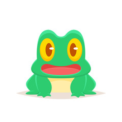 Cute cartoon frog vector isolated