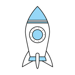 Rocket icon Spaceship aircraft and start up theme Isolated design Vector illustration