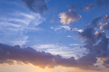 Obraz premium Beautiful sky sunset background.