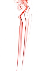 Abstract red smoke on white background, red background,red ink on white background