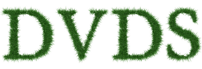 Dvds - 3D rendering fresh Grass letters isolated on whhite background.