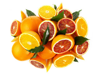 Orangen und Blutorangen