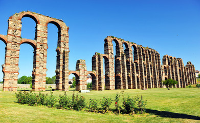 Roman aqueduct of Merida, Spain