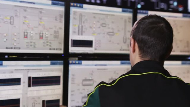 Motion Past Operator Answering Call at Control Panel