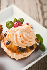 Cranberry pumpkin cupcakes