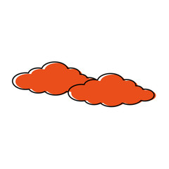 clouds icon over white background vector illustration