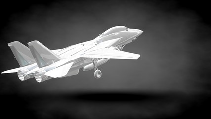 Fototapeta na wymiar 3d rendering of a reflective plane on a dark black background