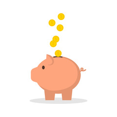Piggy bank piggy. Money. Saving. Coins. The icon. For your design.