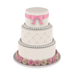 Tiered Cakes Isolated