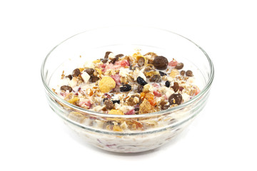 Muesli bowl with milk