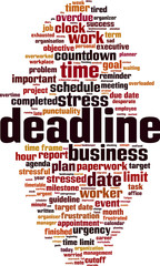 Obraz premium Deadline word cloud