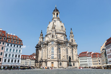 Fototapeta na wymiar DRESDEN, GERMANY - June, 2016: Dresden - Frauenkirche, Germany