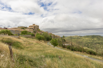 The town of Ujue in Navarra, Spain