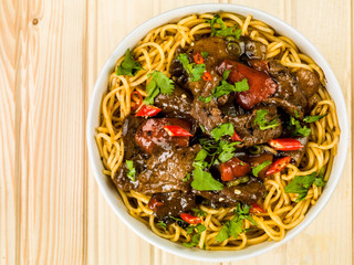  Beef and Black Bean Sauce With Red Peppers