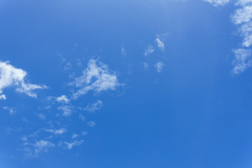 Naklejka na ściany i meble blue sky with clouds in sunny day for background.