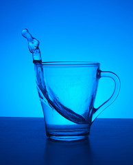 Glass and splash of water