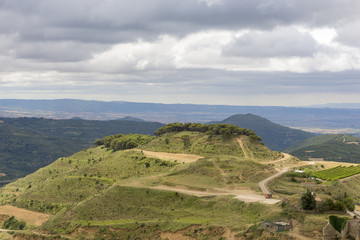 Fototapeta na wymiar Landscape near Ujue in the province of Navarra, Spain