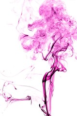 Naklejka na ściany i meble Abstract Violet smoke on white background, Violet background,Violet ink background,purple smoke