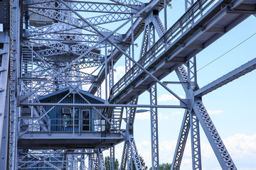 Fototapeta premium Aerial lift bridge in Duluth, Minnesota