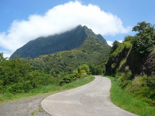 Fototapeta na wymiar Hiva Oa Marquises route Polynésie Pacifique Tahiti