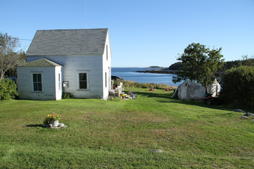 Fototapeta na wymiar Little White House, Matinicus Island, Maine