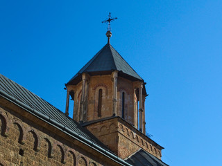 Fototapeta na wymiar Tower of main Church in Monastery complex Privina Glava, Sid, Serbia