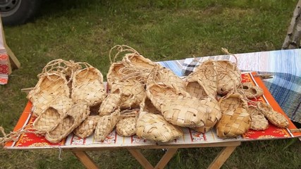 Russian traditional folk shoes