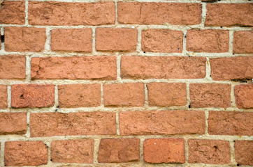 Red brick wall background.Home repair.
