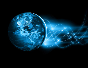 Earth from Space. Best Internet Concept of global business from concepts series. Elements of this image furnished by NASA. 3D illustration