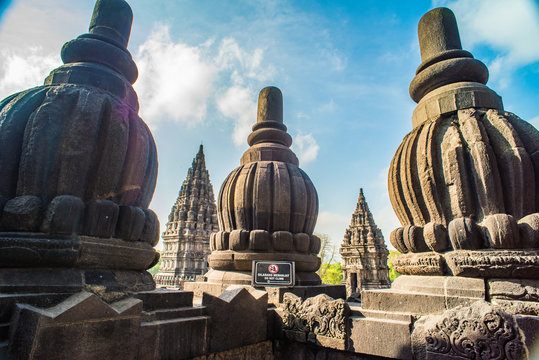Prambanan or Candi Rara Jonggrang is a Hindu temple compound in Java, Indonesia, dedicated to the Trimurti: the Creator (Brahma), the Preserver (Vishnu) and the Destroyer (Shiva)