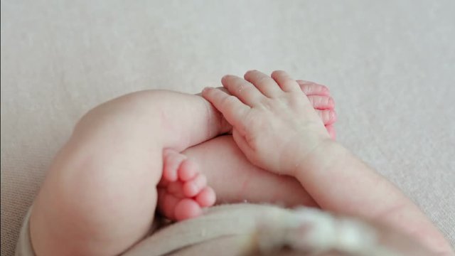 Newborn baby close-up