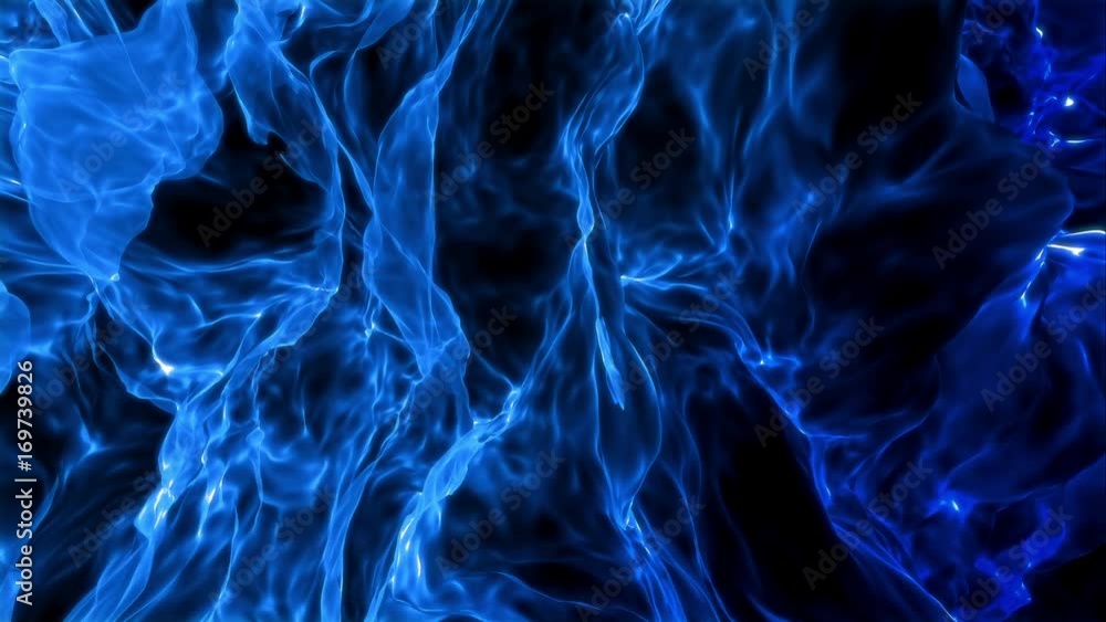 Wall mural deep blue elegant abstract flame loop