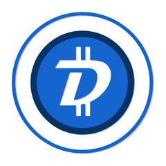 DigiByte vector sign icon. Internet money