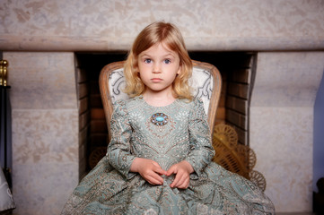 Beautiful little girl in amazing dress