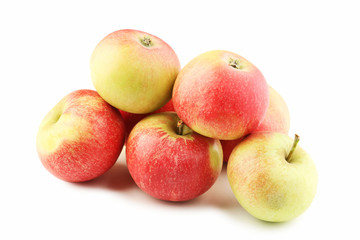 Ripe red apples isolated on white