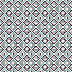 Seamless pattern in vivid colors. Repeated squares and rhombuses bright ornamental abstract background.