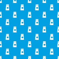 Tea packed in a paper bag pattern seamless blue