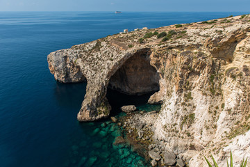 Blue grotto cave in Malta